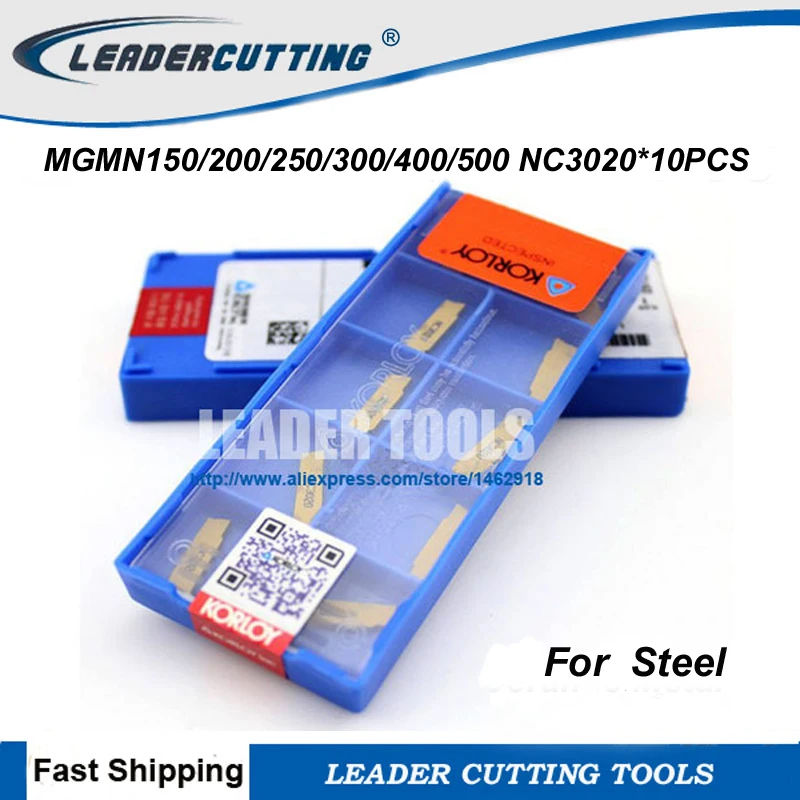 

MGMN150-G MGMN 200-G 250-G MGMN300-M MGMN400-M MGMN500-M NC3020*10pcs Grooving carbide insert for MGEHR/MGIVR,blades for Steel