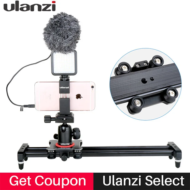 

Ulanzi 40cm Follow Focus Camera Video Slider Rail Track Dolly Rail System with 4 Bearings for iPhone X 7p Nikon Canon Sony DSLR