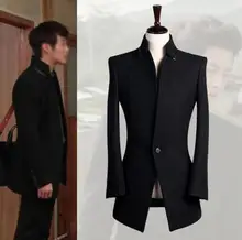 Adolescent Winter autumn stand Collar black Men’s woolen coat gifts brand loose men Suit jacket manteau homme big size S – 9XL