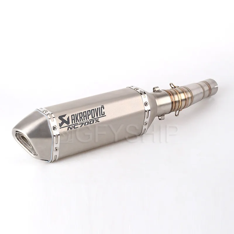 Para Honda NC750X NC750S 2012 a 2017 de 2018 NC700X NC700S Slip-on NC700 escapar de la motocicleta Akrapovic de Escape con enlace sistema de tuberías