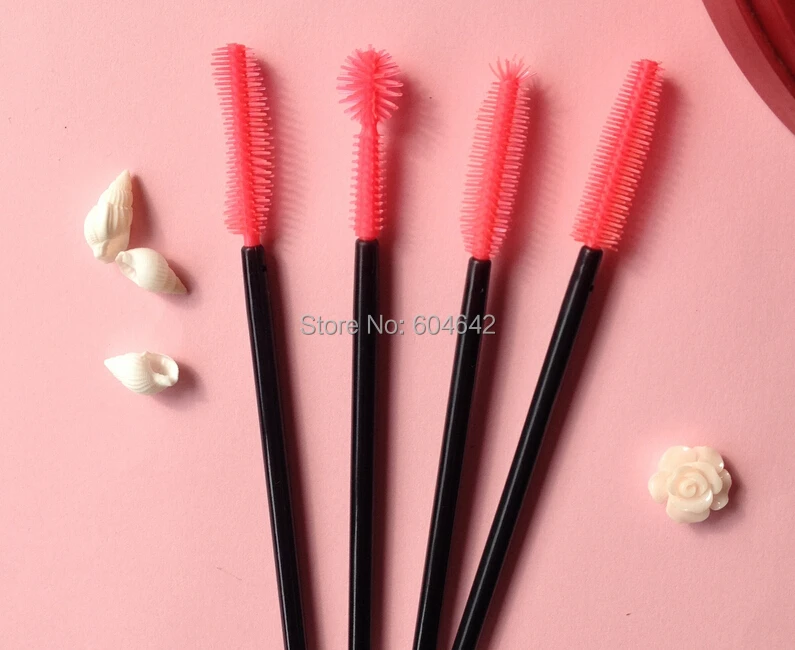 

NEW Magenta Disposable Mascara Wands Brushes silicone eyelash brush (1000pcs/lot) + Free shipping