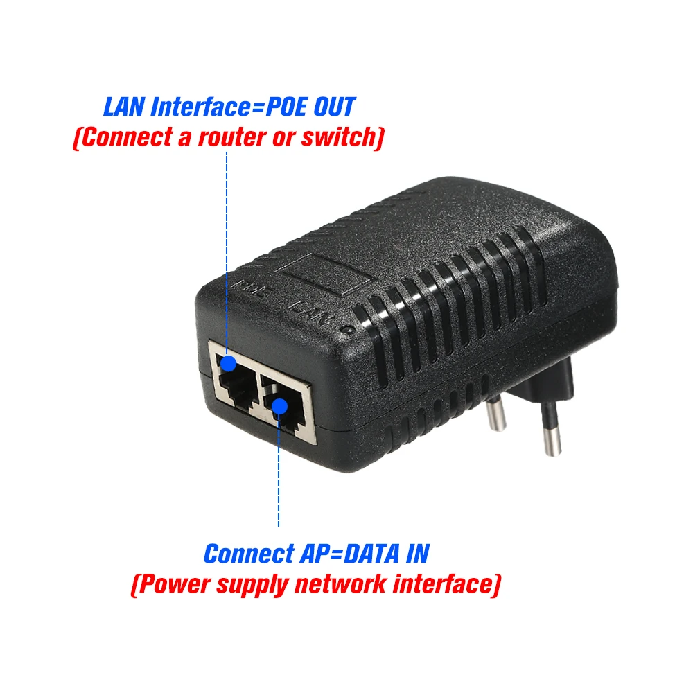 Инжектор POE Ethernet блок питания Адаптер совместим W/T IEEE802.3af для IP Камера телефон