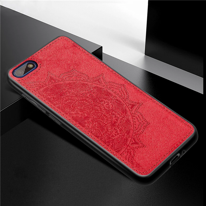 Red HATOLY 3D Цветочный чехол для huawei Y5 Lite чехол DRA-LX5 мягкий силиконовый Край Ткань Жесткий PC задняя крышка для huawei Y5 Prime - Цвет: Red