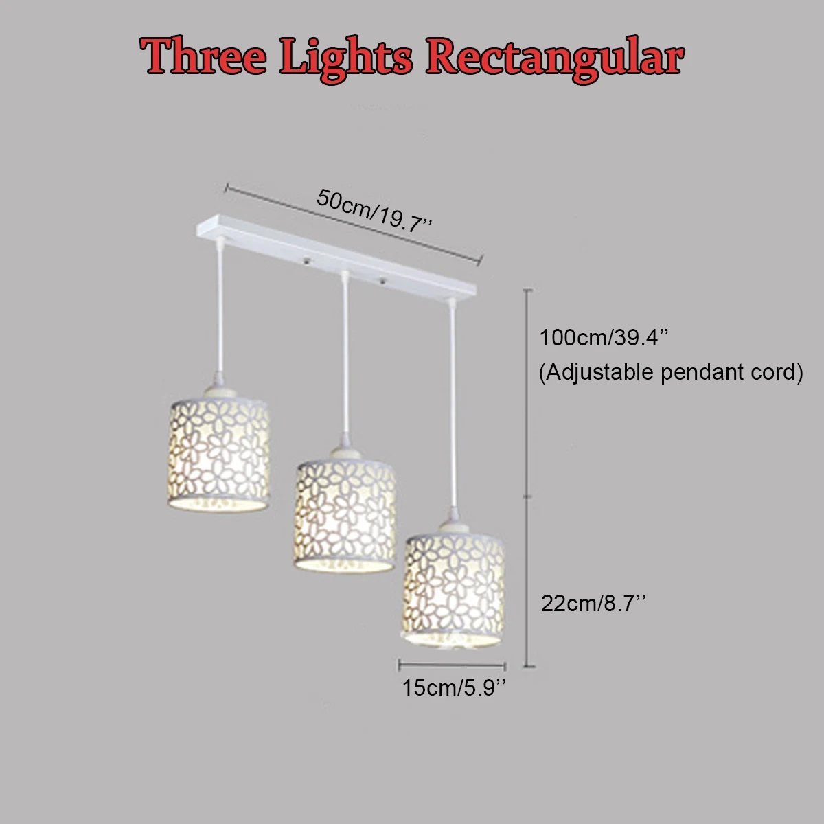 Современные подвесные светильники в скандинавском стиле, железная открытая люстра, Подвесная лампа, украшение для дома, для столовой, спальни, магазина, бара - Цвет корпуса: White 3 Lights Long