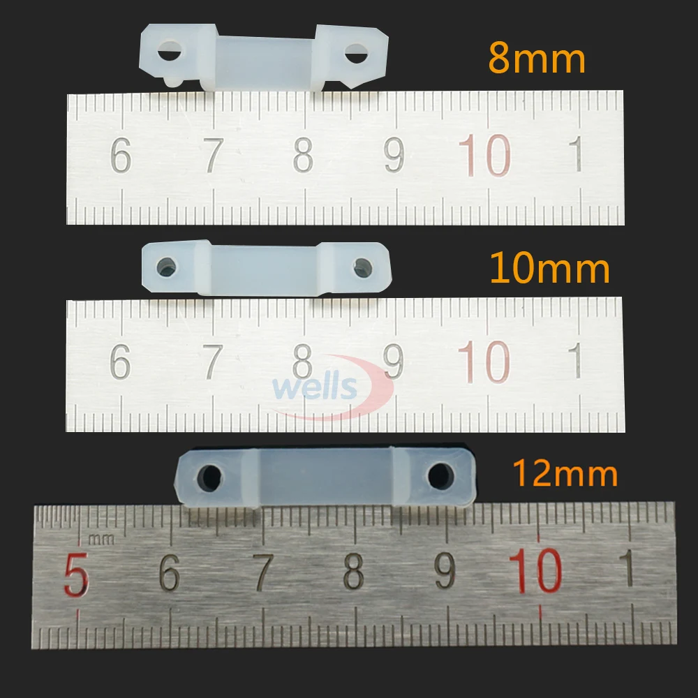 Горячая Распродажа светодиодный силиконовый клип 100 шт 8 мм/10 мм/12 мм разъемы для светодиодных лент для 3528 5050 WS2811 RGBW RGB 5050 Светодиодные полосы света