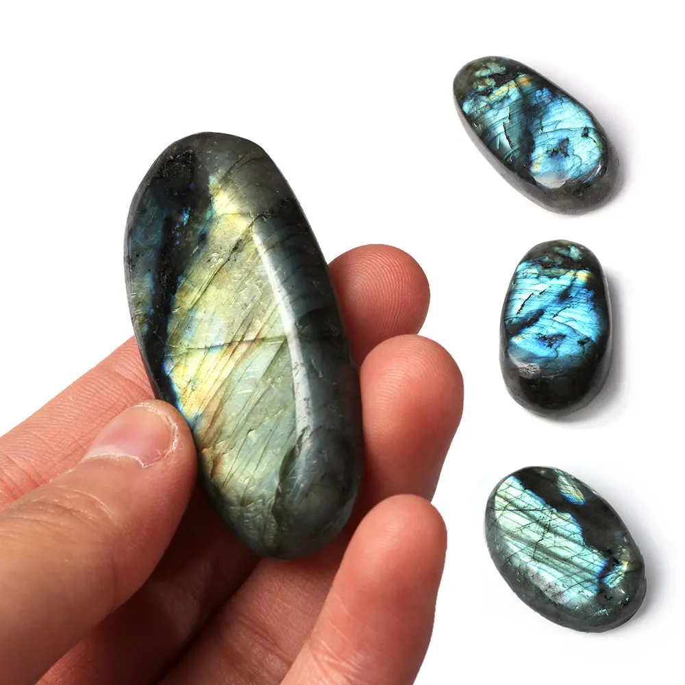 

1PC Fashion Top Quality Natural Labradorite Crystal Rough Polished Jewellery Pendant Irregular Shaped Crystal Stone Home Decor