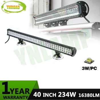 

YNROAD 234w 40inch Bottom mount bracket Dual row bar Driving Offroad Light 10V- 30V 16380LM for 4x4 ATV UTV TRUCK 4WD
