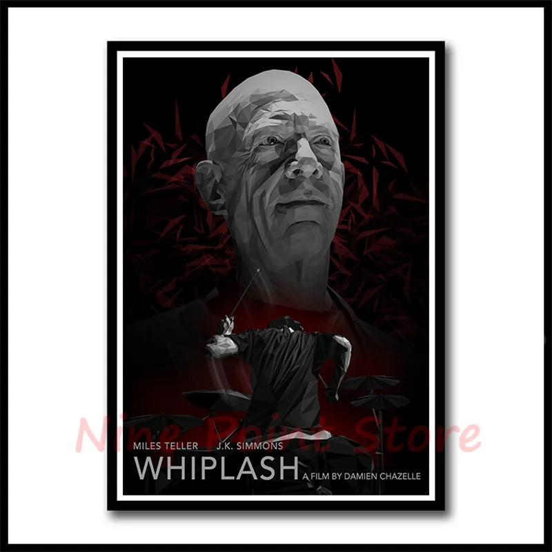 Whiplash классический фильм белая бумага с покрытием постеры для бара кафе гостиная плакаты бескаркасные - Цвет: Золотой