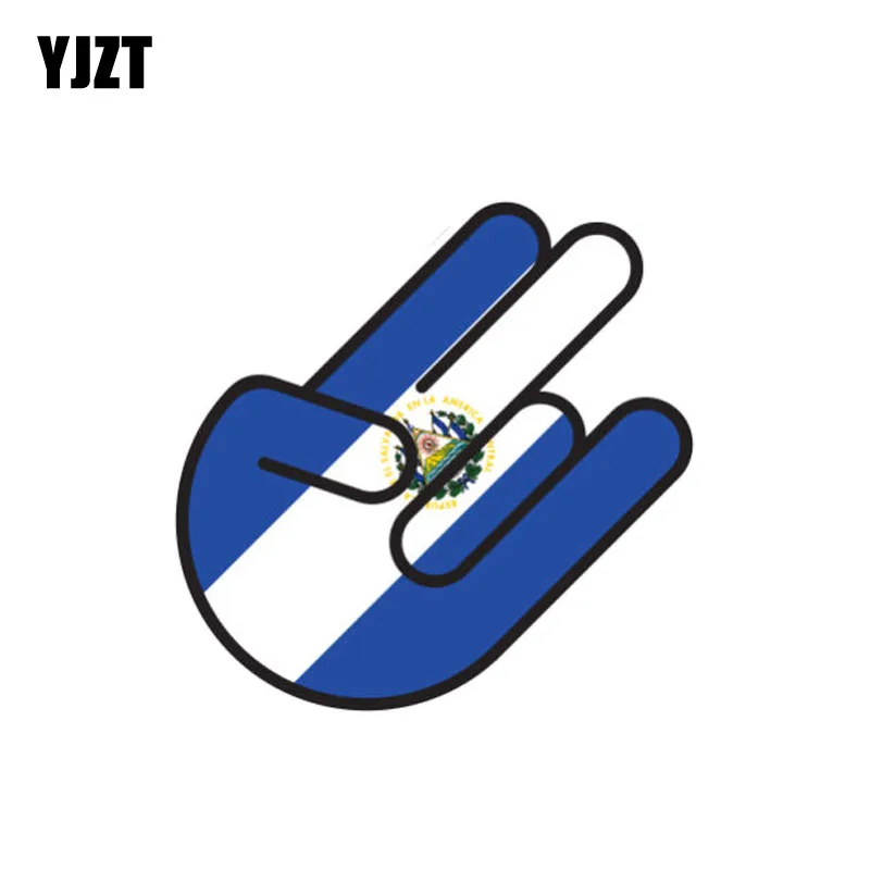 

YJZT 8.8CM*13.3CM Creative Salvador Shocker Flag Decal Motorcycle Window Car Sticker 6-0977