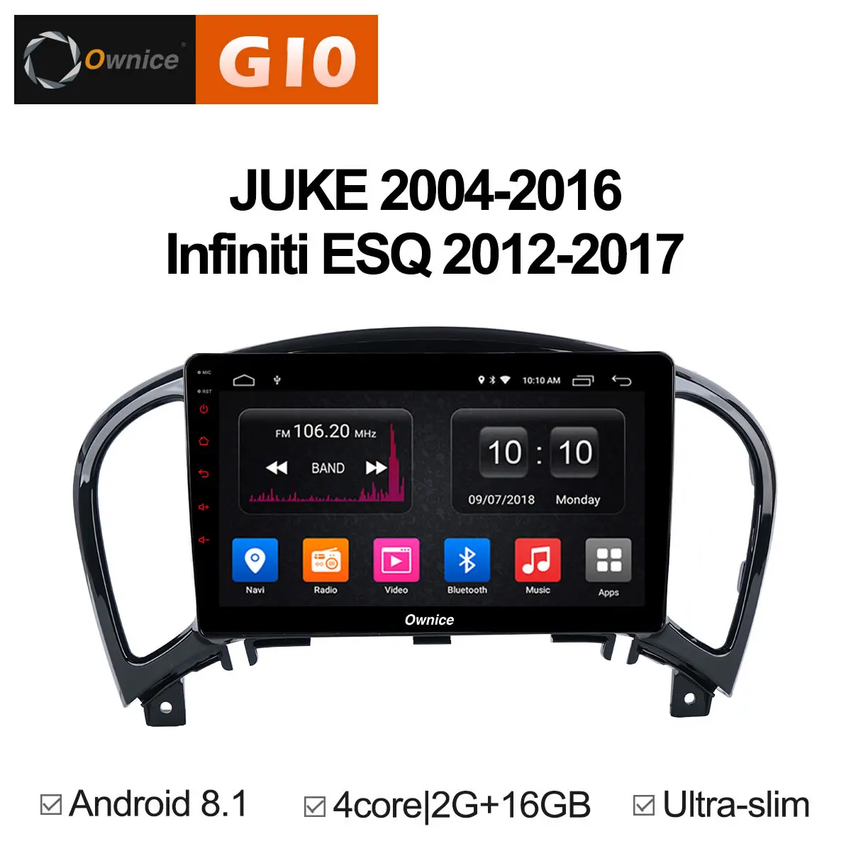 9 дюймовый Ownice C500 + G10 8 Core 2 Din Android 1 Автомобильный мультимедийный для Nissan JUKE 2004 2016