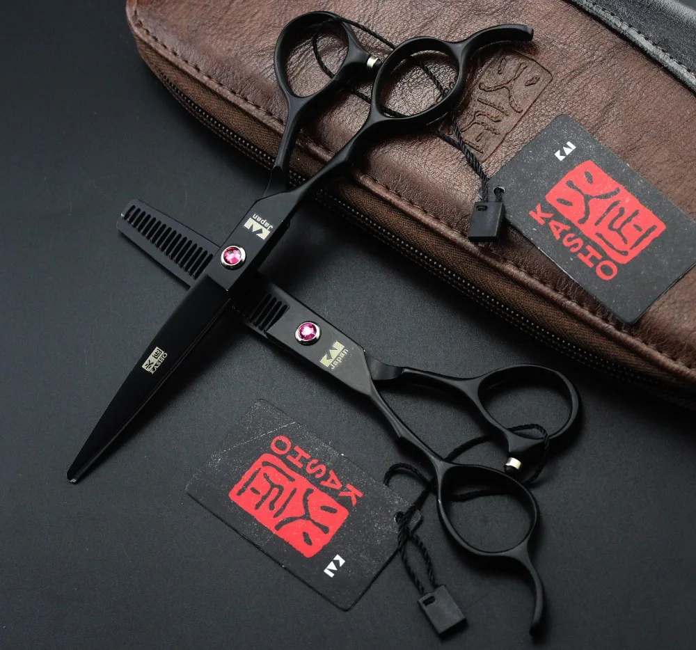 

Original Japan KASHO 5.5/6 inch Professional Left Handed Barber Cutting Shears Hairdressing Scissors Hair Thinning Scissors