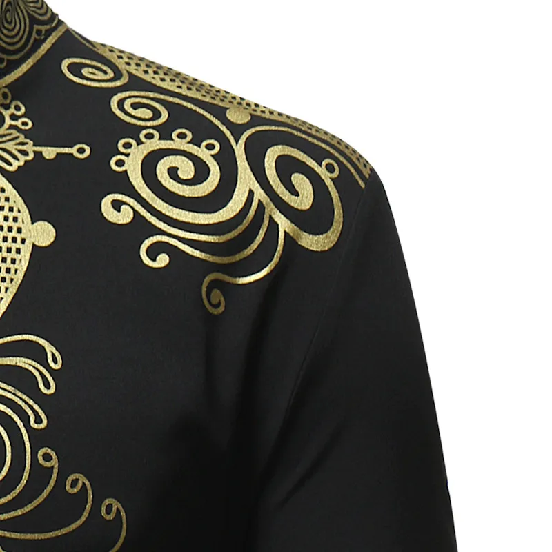 Autumn Men Dashiki Dress Shirt Summer Stand Collar African Shirts Male Fashion Design High Quality Long Sleeve Clothing (10)