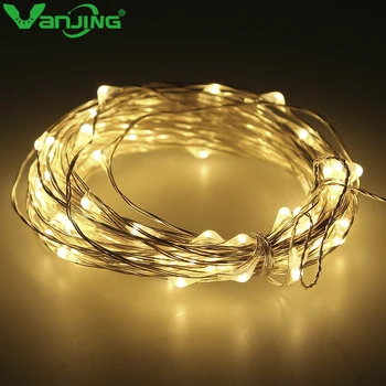 

10M 100LED Christmas Fairy Lights Silver Wire LED Starry Lights DC 12V LED String Light for Home New Year Wedding Decoration