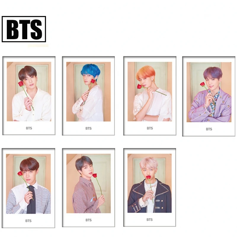 7 шт./упак. 2019 KPOP BTS Bangtan обувь для мальчиков Team 05 географические карты Soul Persona фото Self Made ЛОМО Polaroid