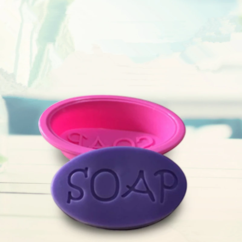 

Oval soap making tools 3d silicone soap moulds for 50g soap