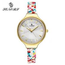 SENORS Charm Ladies Quartz Watches for Women Rose Gold Case Small Dial Canvas Slim Band Female Wristwatches New Year Gift SN070