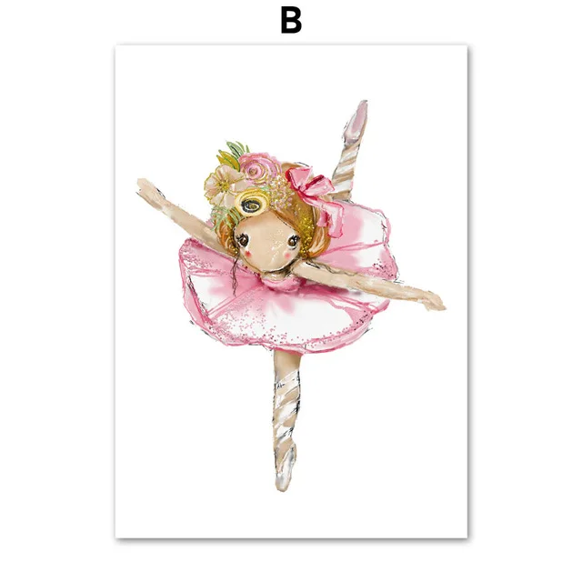Cartoon-Dancing-Girl-Crown-Rose-Flower-Wall-Art-Canvas-Painting-Nordic-Posters-And-Prints-Nursery-Wall.jpg_640x640 (1)