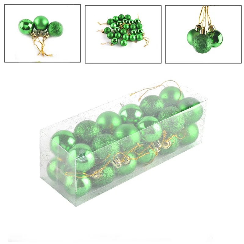48 шт./лот, елочные украшения, украшения, шар-безделушка, висящий, Рождественский фестиваль, свадебное украшение для домашней вечеринки, Декор, 7 цветов