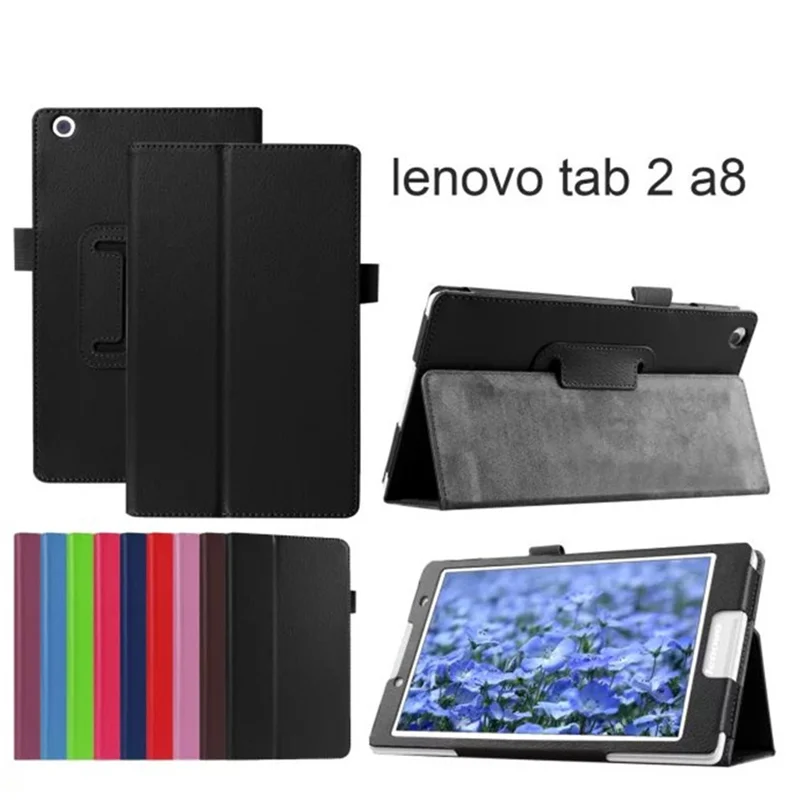 

Soft Lichee PU Leather Protective stand Cover Case For Lenovo Tab 2 A8-50 A8-50F A8-50LC 8"