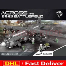 XINGBAO 06023 1713 шт. Военная игрушка leping AC130 воздушная лодка набор строительных блоков Кирпичи Модель малыш leyesy игрушки как рождественский подарок