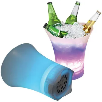 

LED Bluetooth Speaker Ice Bucket Luminous FM Radio Speaker MP3 Player for Iphone Android Bluetooth Speaker Family Wedding Party