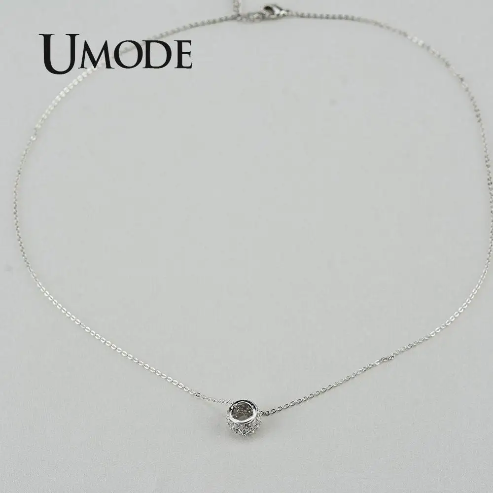 Женское Ожерелье с круглыми шариками UMODE корейский Простой Уникальный кулон