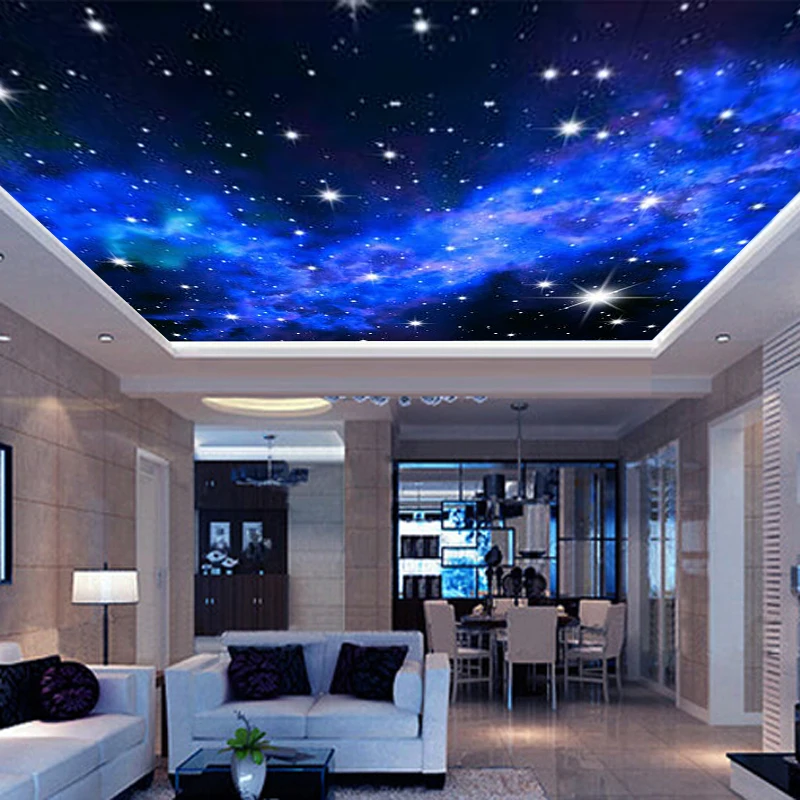 Interior Ceiling 3d Milky Way Stars Wall Covering Custom Photo