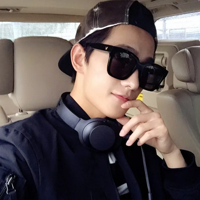 2016 Korean V brand sunglasses retro minimalist personality face long