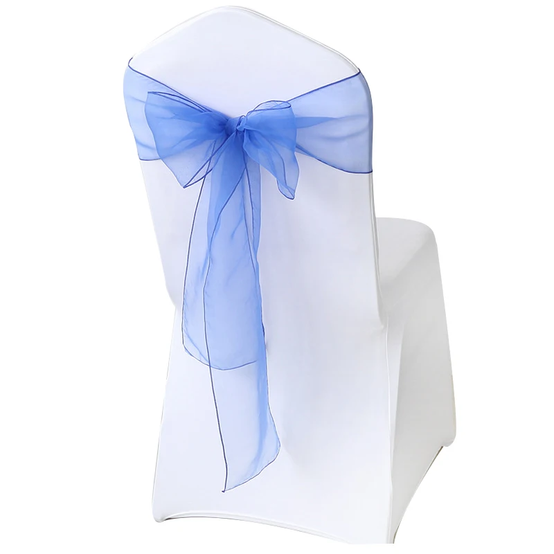 

Organza Chair Sashes Bow Tie Band for Wedding Party Banquet Chairs baby bridal shower Engagement Decoration birthday Party favor