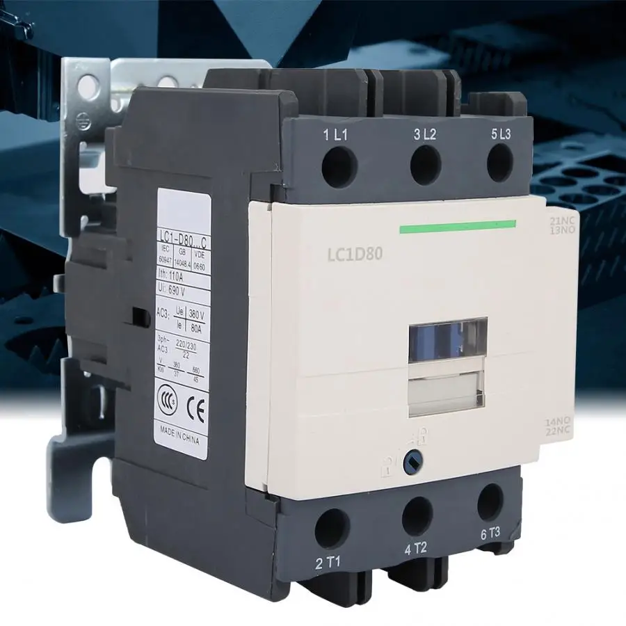 

Electric AC Contactor LC1D80 NEW Electric 50/60Hz 3 Poles Coil AC Contactor 220V 80A Electrical Equipment