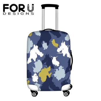 

FORUDESIGNS New Travel Suitcase Protective Cover Spandex Cases 3D Colorful Pattern Style Thicken Accessories Luggage Rain Covers