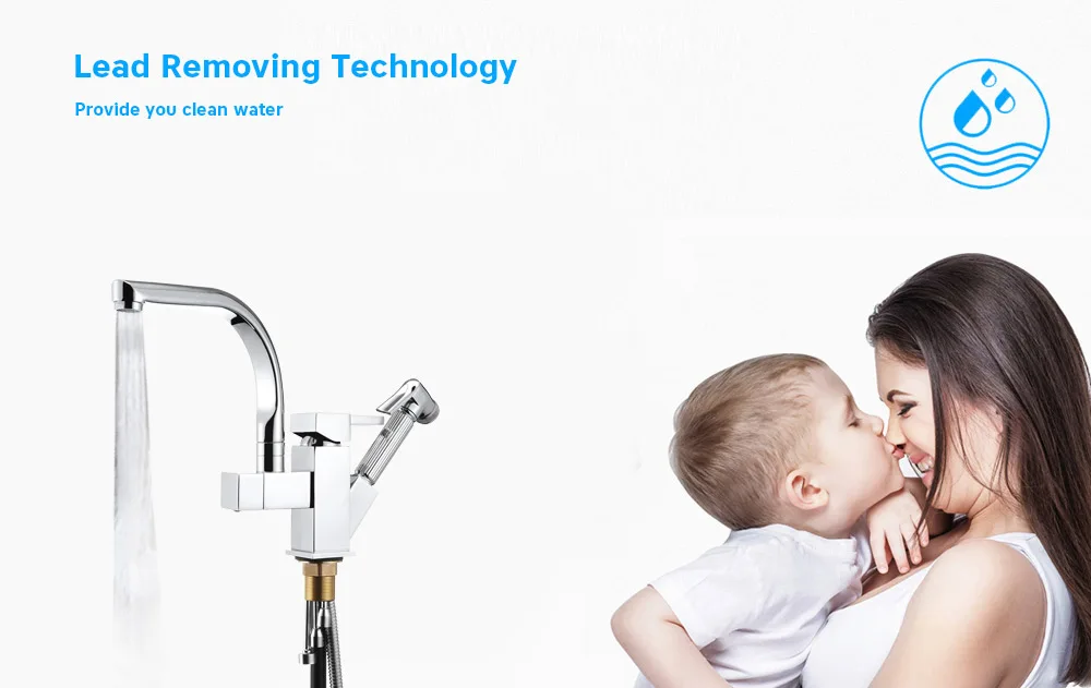 Multifunctional Cold / Hot Kitchen Water Faucet with Pull-down Sprayer