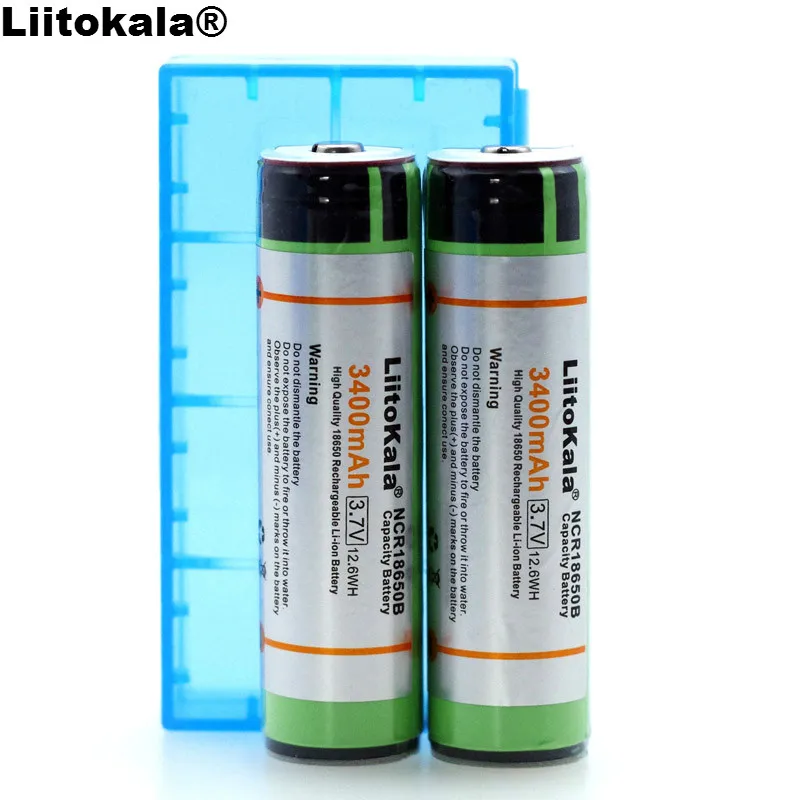 

Liitokala 2PCS Original 3.7V 3400mah NCR18650B Lthium18650 Battery With protection board For cigarette Power Tool+