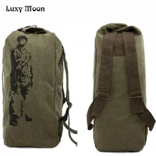 Холщовый рюкзак, вместительная сумка, повседневный рюкзак, армейская сумка-мешок, многофункциональный военный холщовый рюкзак, спортивная сумка