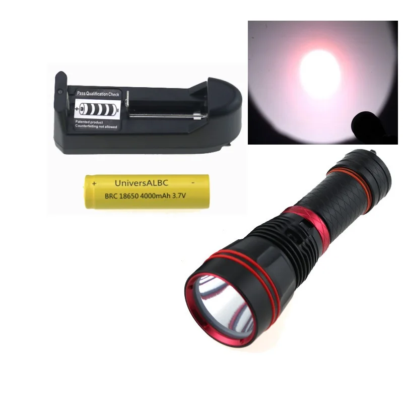 

Underwater Video Diving Flashlight 2000LM Cree XM-L2 Led Scuba Dive Torch Lamp Lanterna + 18650 Battery + EU Charger