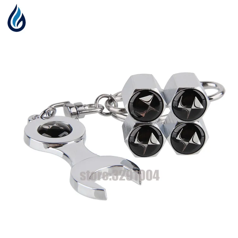 

For Citroen DS3 DS5 DS6 DS9 DS7 DS4 Elysee C2 C3 C4 C5 Berlingo Car Wheel tire Valve Cap Airtight Cover With Leather Keychain DS