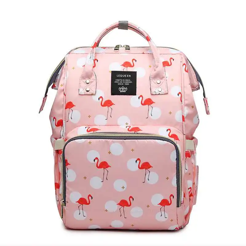 Мода мама пеленки сумка Детская сумка Мумия коляски каретки рюкзак трансформер для матерей сумка материнства детские ходунки детские пеленки мешок - Цвет: Pink