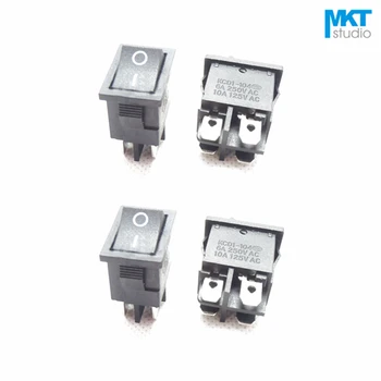 

100Pcs Black15*21mm 4 Pins 2 Positions ON/OFF DPST Miniature Electrical Boat Rocker Switch