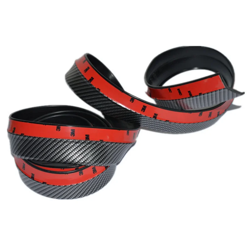 Falda de goma de estilo para coche, decoración de parachoques de labios delanteros de carbono para VW Polo G olf CrossFox Plus Scirocco CC para Skoda fabia Octavia