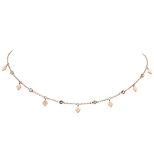 Ожерелье-чокер Mavis Hare ромб с сверкающими блестками, цепочка для колье из нержавеющей стали с кристаллами, как идеальный день Святого Валентина