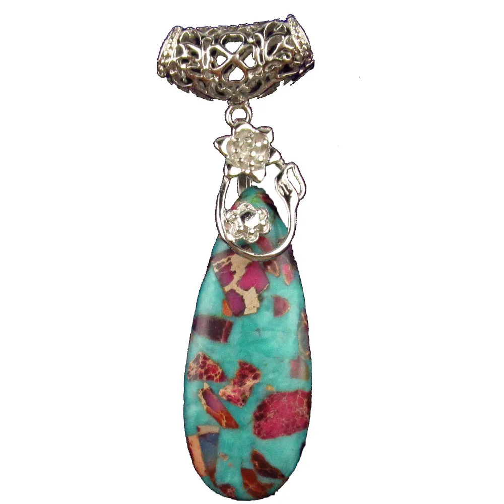 YUTENG многоцветный варисцит Пирит(морской камень из осадочной породы и Пирит) кулон для женщин модные ювелирные изделия женские подарки LL817