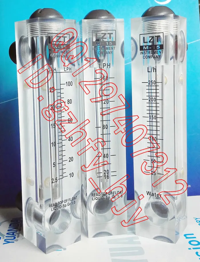 

LZT-15 water flowmeter panel liquid flowmeter 25-250L/h liters / hour