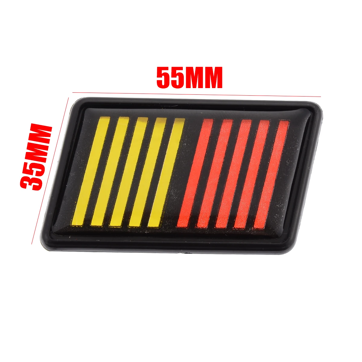 1 Set Red Yellow Black Ralliart Stripe Bar Grille Emblem Badge Hot Selling Car Styling Decoration Emblem For Mitsubishi