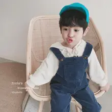 Вельветовый комбинезон для девочек и мальчиков, Осенняя детская одежда, длинные штаны для мальчиков 3-8 лет