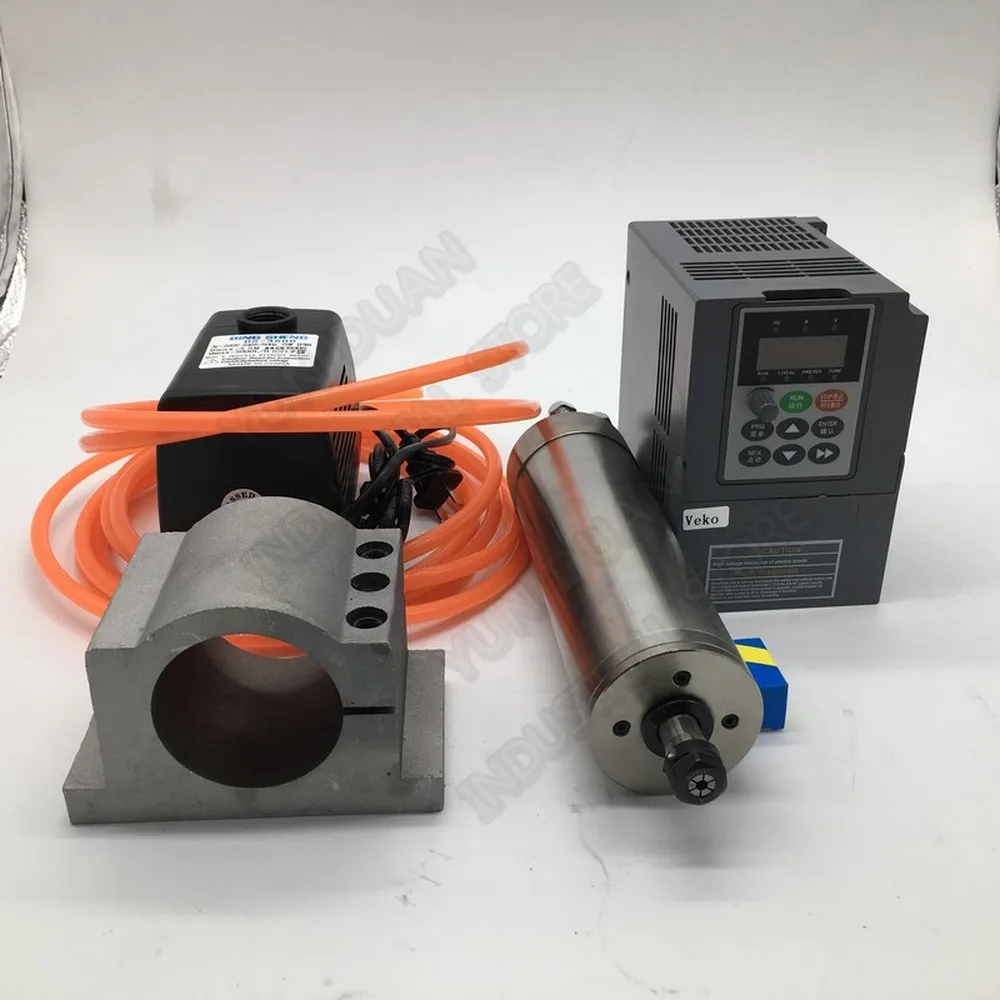 1.5KW 2HP 220v ER16 1 10 мм Цанга 24000 об/мин с водяным охлаждением двигателя шпинделя