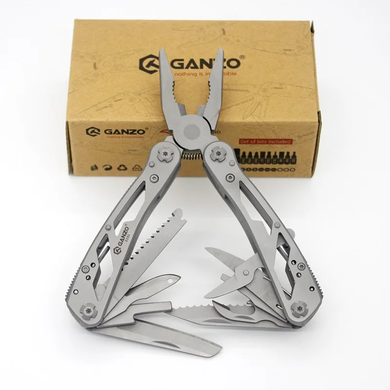 Ganzo G202 мульти инструменты плоскогубцы Открытый EDC инструмент складные нож для