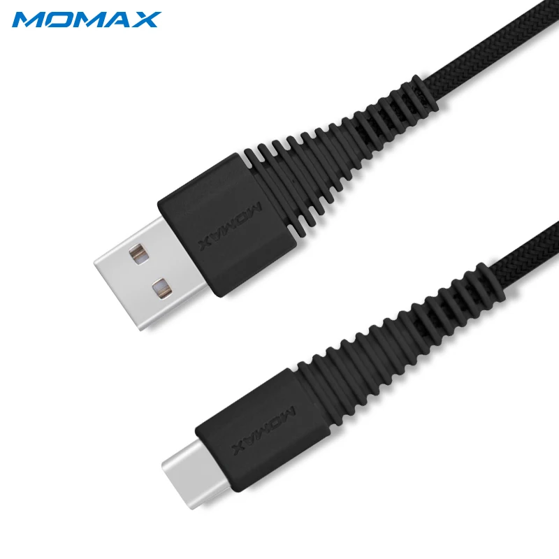 Momax Yüksek Hızlı USB A Tipi C Hızlı Şarj Kablosu 1.2 m Xiaomi 4C P9 Samsung S8 için naylon Örgülü Şarj Kablosu USB 3.0 kablolar