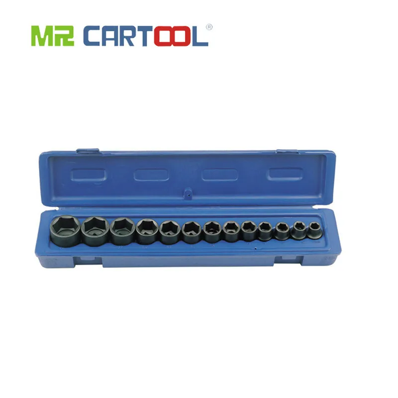 

14pcs 1/2" 10-32mm Black Short Pneumatic Sleeve Group Hex Pneumatic Sleeve Auto Repair Pneumatic Tools NY-HD14P1032