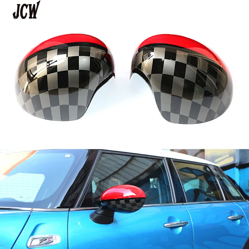 Pair Car Side Mirror Cover Turn light Caps Cover J C W Design Fit For MINI Cooper CLUBMAN 2014