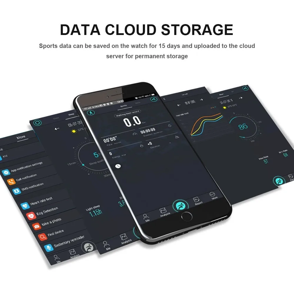 LOKMAT Bluetooth Smart Uhr Frauen Männer IP68 Wasserdichte Farbe Touch Heart Rate Monitor digitale SmartWatch Für Android ios